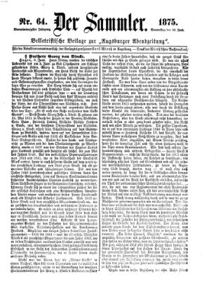 Der Sammler (Augsburger Abendzeitung) Donnerstag 10. Juni 1875