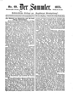 Der Sammler (Augsburger Abendzeitung) Dienstag 22. Juni 1875