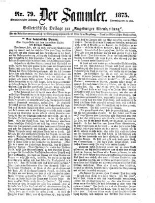 Der Sammler (Augsburger Abendzeitung) Donnerstag 15. Juli 1875