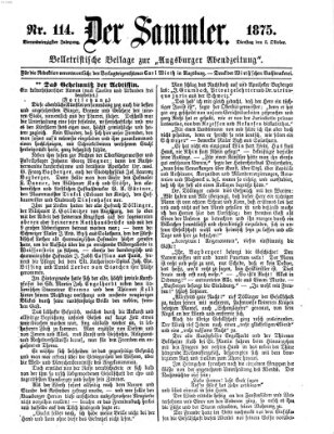 Der Sammler (Augsburger Abendzeitung) Dienstag 5. Oktober 1875