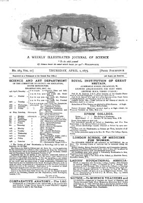 Nature Donnerstag 1. April 1875