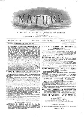 Nature Donnerstag 29. Juli 1875
