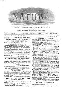 Nature Donnerstag 5. August 1875