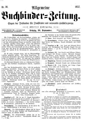 Allgemeine Buchbinderzeitung Freitag 10. September 1875
