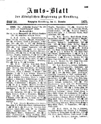 Amtsblatt für den Regierungsbezirk Arnsberg Samstag 11. Dezember 1875