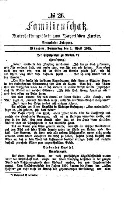 Familienschatz (Bayerischer Kurier) Donnerstag 1. April 1875