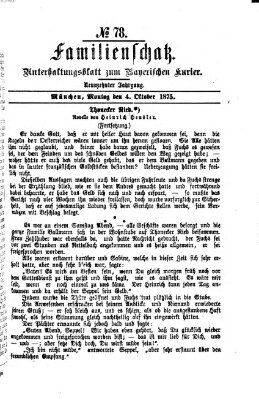 Familienschatz (Bayerischer Kurier) Montag 4. Oktober 1875
