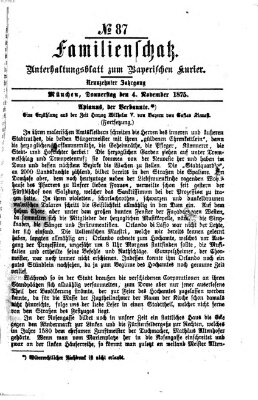 Familienschatz (Bayerischer Kurier) Donnerstag 4. November 1875