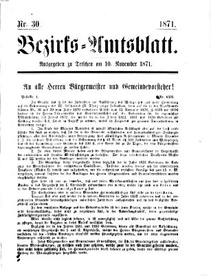 Bezirks-Amtsblatt Freitag 10. November 1871