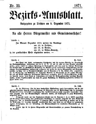Bezirks-Amtsblatt Samstag 9. Dezember 1871