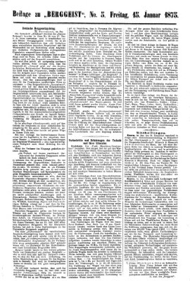 Der Berggeist Freitag 15. Januar 1875