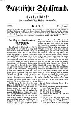 Bayerischer Schulfreund Samstag 30. Januar 1875