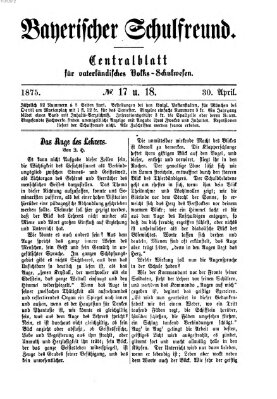 Bayerischer Schulfreund Freitag 30. April 1875