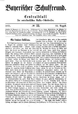Bayerischer Schulfreund Freitag 20. August 1875