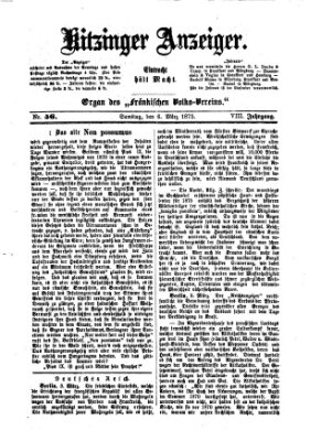 Kitzinger Anzeiger Samstag 6. März 1875