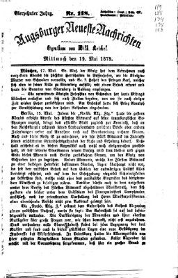 Augsburger neueste Nachrichten Mittwoch 19. Mai 1875