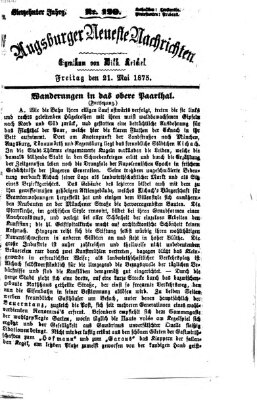 Augsburger neueste Nachrichten Freitag 21. Mai 1875