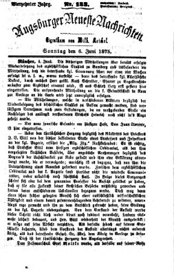 Augsburger neueste Nachrichten Sonntag 6. Juni 1875