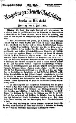 Augsburger neueste Nachrichten Freitag 2. Juli 1875