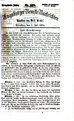 Augsburger neueste Nachrichten Dienstag 6. Juli 1875