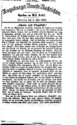Augsburger neueste Nachrichten Freitag 9. Juli 1875