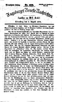 Augsburger neueste Nachrichten Dienstag 3. August 1875