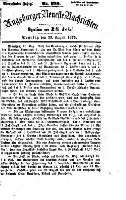Augsburger neueste Nachrichten Sonntag 22. August 1875