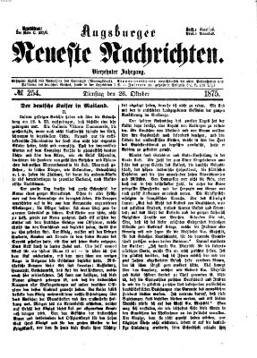 Augsburger neueste Nachrichten Dienstag 26. Oktober 1875