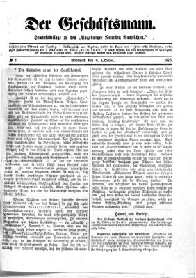 Der Geschäftsmann (Augsburger neueste Nachrichten) Mittwoch 6. Oktober 1875