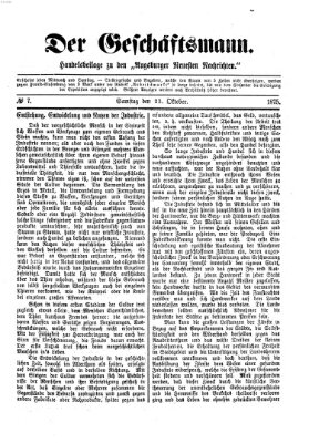 Der Geschäftsmann (Augsburger neueste Nachrichten) Samstag 23. Oktober 1875