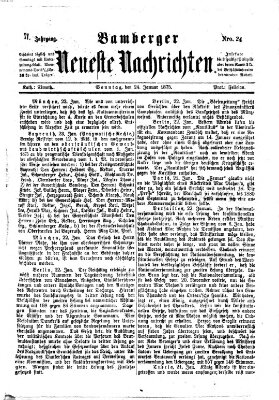 Bamberger neueste Nachrichten Sonntag 24. Januar 1875