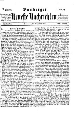 Bamberger neueste Nachrichten Dienstag 26. Januar 1875