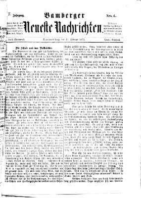 Bamberger neueste Nachrichten Donnerstag 11. Februar 1875