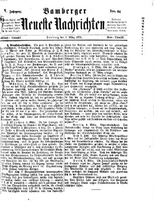 Bamberger neueste Nachrichten Freitag 5. März 1875