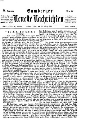 Bamberger neueste Nachrichten Donnerstag 25. März 1875