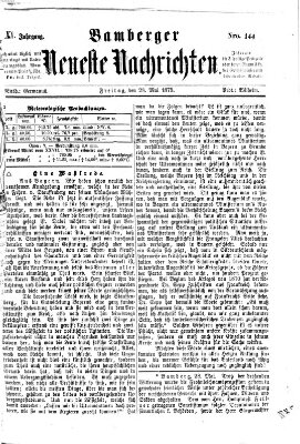 Bamberger neueste Nachrichten Freitag 28. Mai 1875