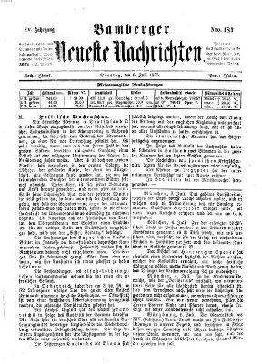 Bamberger neueste Nachrichten Dienstag 6. Juli 1875
