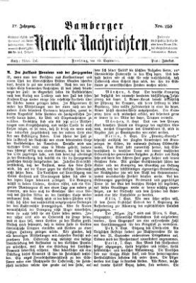 Bamberger neueste Nachrichten Freitag 10. September 1875