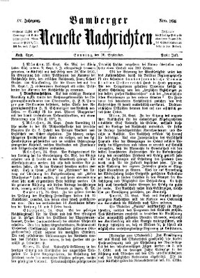 Bamberger neueste Nachrichten Sonntag 26. September 1875
