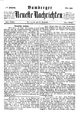Bamberger neueste Nachrichten Mittwoch 29. September 1875