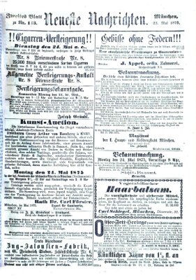 Neueste Nachrichten aus dem Gebiete der Politik (Münchner neueste Nachrichten) Sonntag 23. Mai 1875