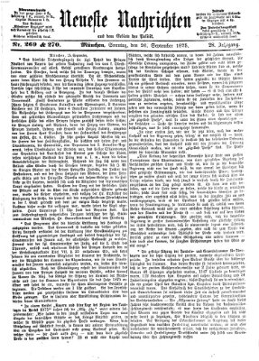 Neueste Nachrichten aus dem Gebiete der Politik (Münchner neueste Nachrichten) Sonntag 26. September 1875