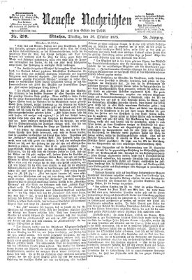 Neueste Nachrichten aus dem Gebiete der Politik Dienstag 26. Oktober 1875