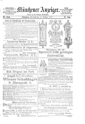 Münchener Anzeiger (Münchner neueste Nachrichten) Mittwoch 13. Oktober 1875