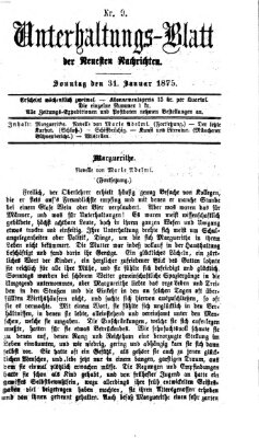Neueste Nachrichten aus dem Gebiete der Politik Sonntag 31. Januar 1875