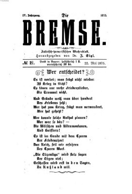 Die Bremse Samstag 22. Mai 1875