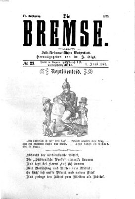Die Bremse Samstag 5. Juni 1875