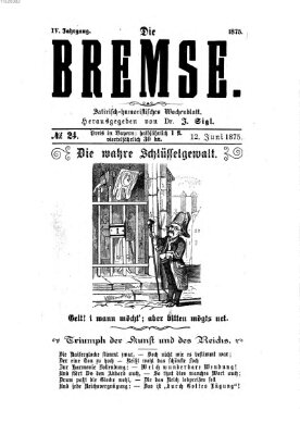 Die Bremse Samstag 12. Juni 1875