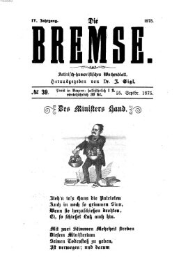 Die Bremse Samstag 25. September 1875