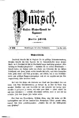 Münchener Punsch Sonntag 23. Mai 1875